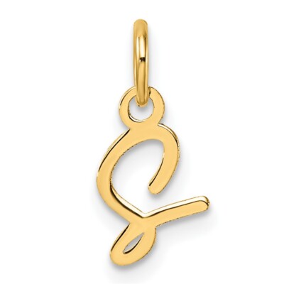 14K Gelbgold Großbuchstabe S Initiale Charm