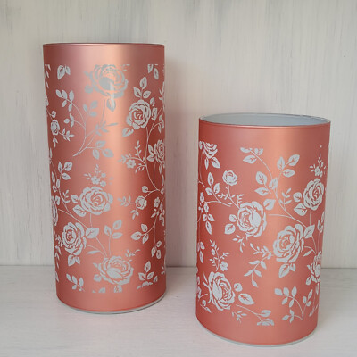 Formano Deko Licht Rosen Pastell Rosa Weiß Timer LED Batterie Blumen