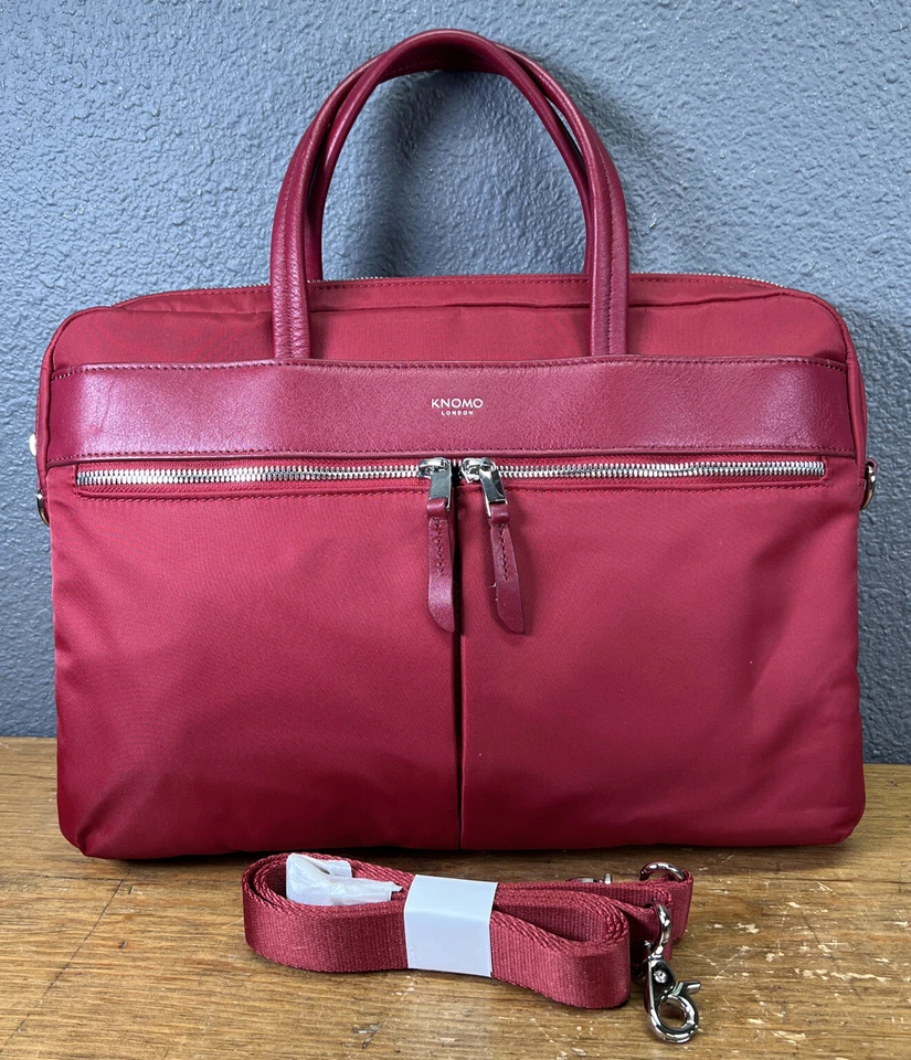 Knomo Mujer Hannover 14 pulgadas Laptop Maletín Bolso de Trabajo de Hombro Borgoña $189.00 Foto 3 de 4