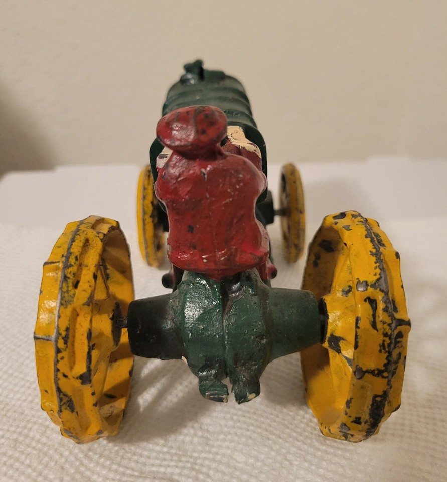 Vintage-Style Cast Iron Toy Tractor with Driver – Arcade/Hubley Repro ...