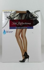Hanes Silk Reflections Sheer Control Top Reinforced Toe Size CD Little Color