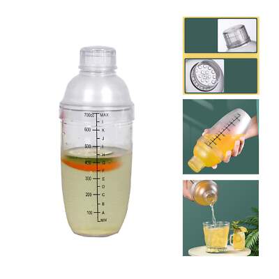 Plastic Cocktail Shaker   Durable Mixer for Cocktails & Boba Tea