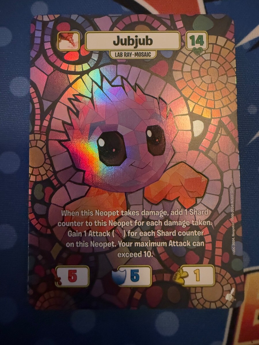 Neopets Battledome TCG 25th Anniversary Mosaic Jubjub | eBay