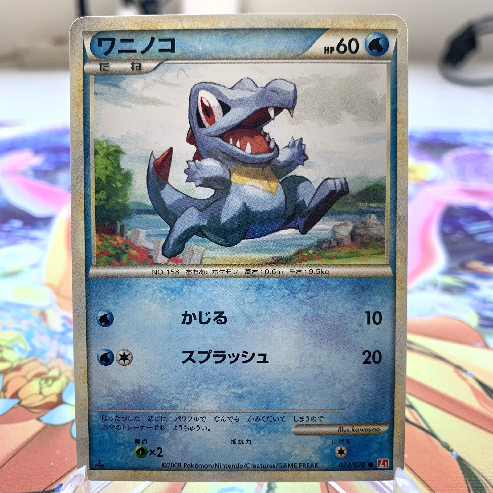 Totodile 022/070 1st Edition L1 Japanese Pokemon Card ~ MP