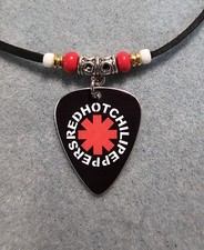 Handmade Red Hot Chili Peppers Aluminum Guitar Pick Necklace