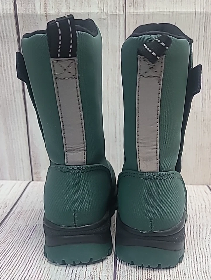 Lands End зимние Flurry снег ботинки ребенка ясельного возраста размер 6 зеленый изолированный - Изображение 3 из 4
