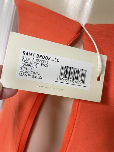 Nuevo con etiquetas $545 Ramy Brook Enzo Zinnia Mono Sin Tirantes Traje Jumper Talla 0 - Imagen 6 de 12