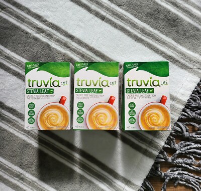 3 X 40 Pack (120 Total) Truvia Stevia Leaf Calorie Free Sweetener