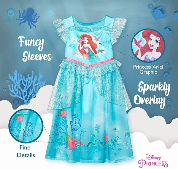 Little Mermaid Disney Princess Sleep Gown New Disney's The Little