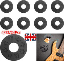 24 Pcs Rubber Guitar Strap Locks Blocks for Acoustic Electric Guitar Bass UK