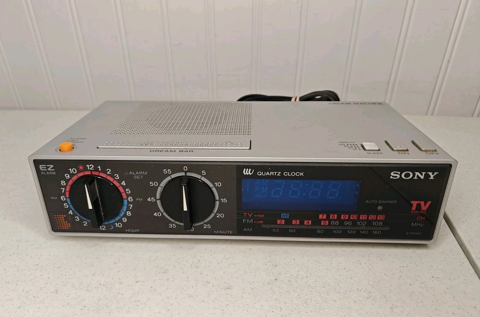 TESTED Vintage Sony EZ 5 Dream Machine Alarm Clock Radio AM FM Cassette Futurism photo