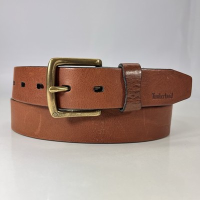 Timberland Brown Genuine Leather Belt - Men's Size 38/95