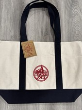 Trader Joe  s Canvas Limited Release Tote Shopping Bag LARGE Navy - NEW w/TAGS