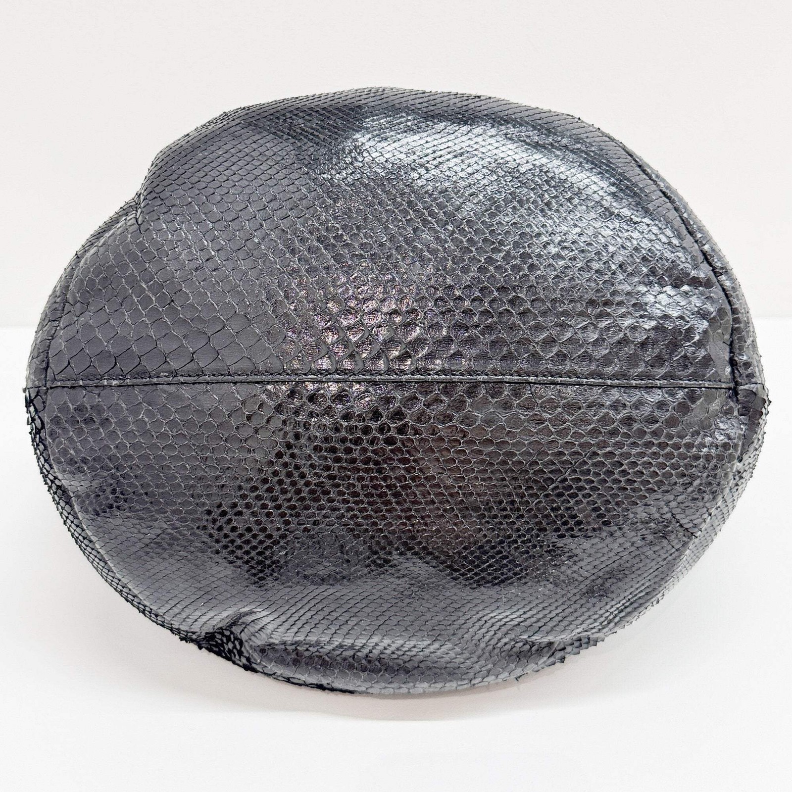 GUCCI Bamboo Black Python Embossed Leather Two Wa… - image 7