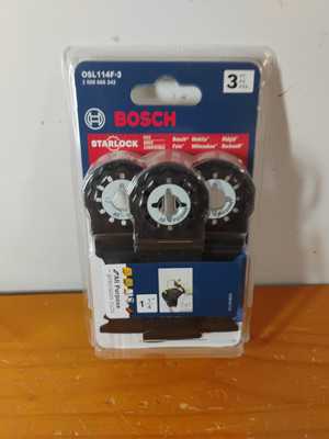 Bosch Starlock 1-1/4 in. X 4 in. L Metal Plunge Blade 3 pk OSL114F-3 All Purpose