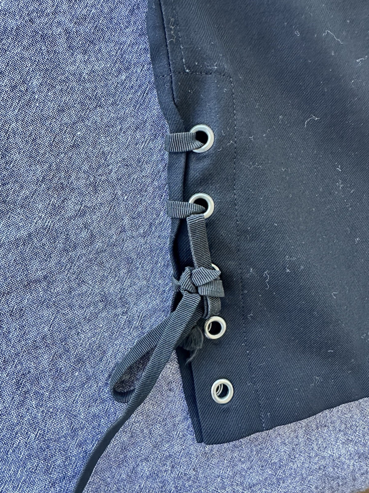 Pantaloni Yves Saint Laurent FW 2001 Tom Ford neri stringati lana passerella Italia YSL.