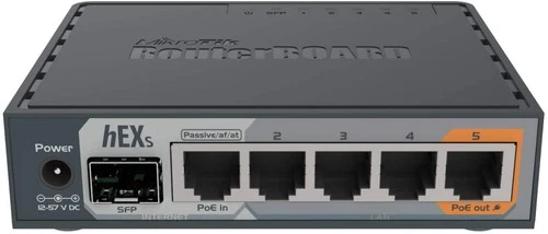 Mikrotik hEX S Ethernet Router 10,100,1000 Mbit/s 10/100/1000Base-TX 256 MB 11 W
