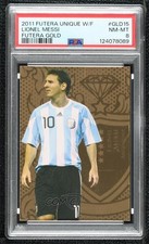 2011 Futera World Football Unique Gold 103/295 Lionel Messi #GLD15 PSA 8 0cp0
