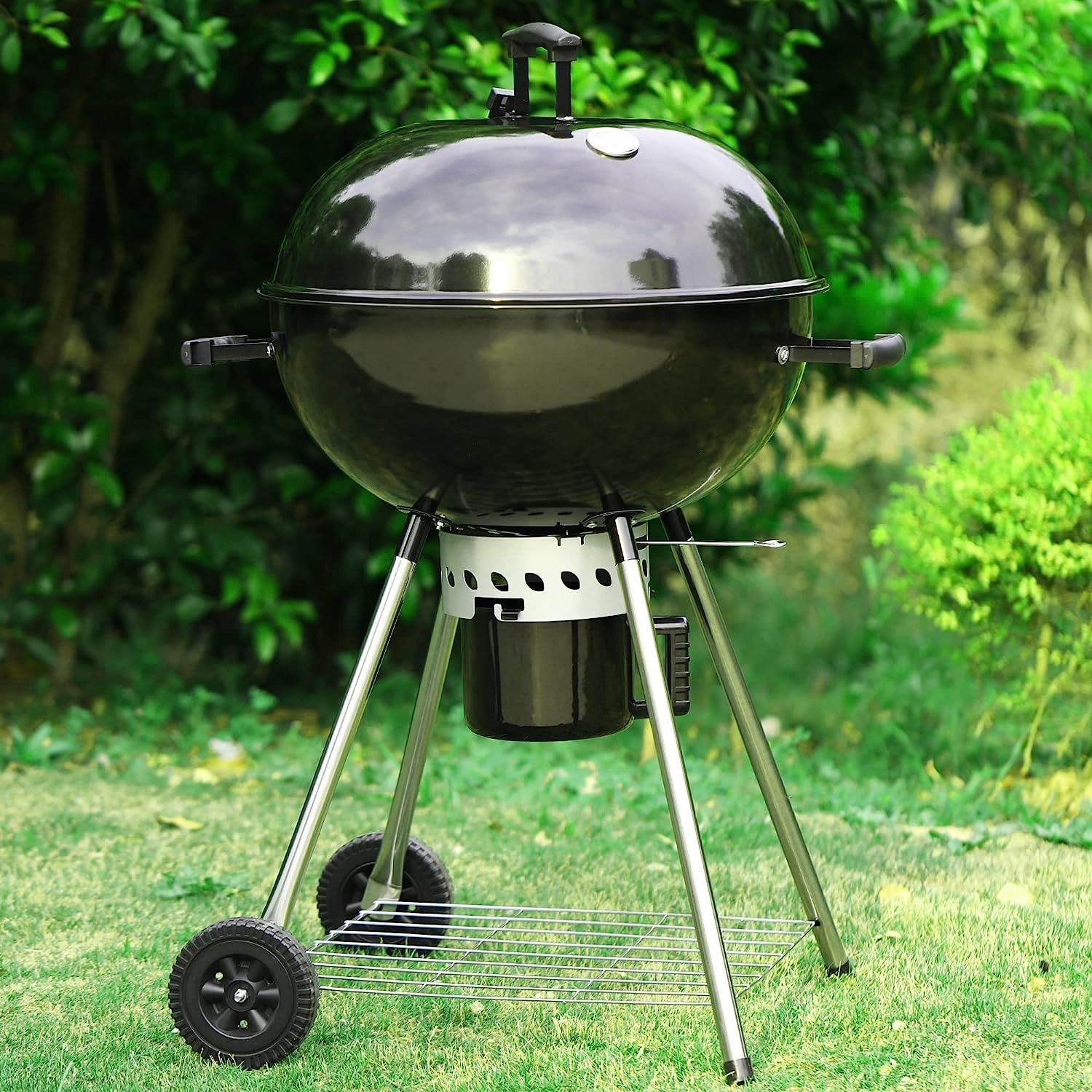22-inch Kettle Charcoal BBQ Grill Premium Outdoor Patio Back