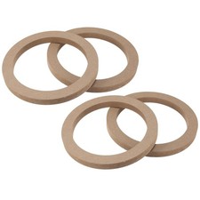 4 Pcs 6.5" Universal Wooden Car Speaker Subwoofer Mounting Spacer Rings Adapt...