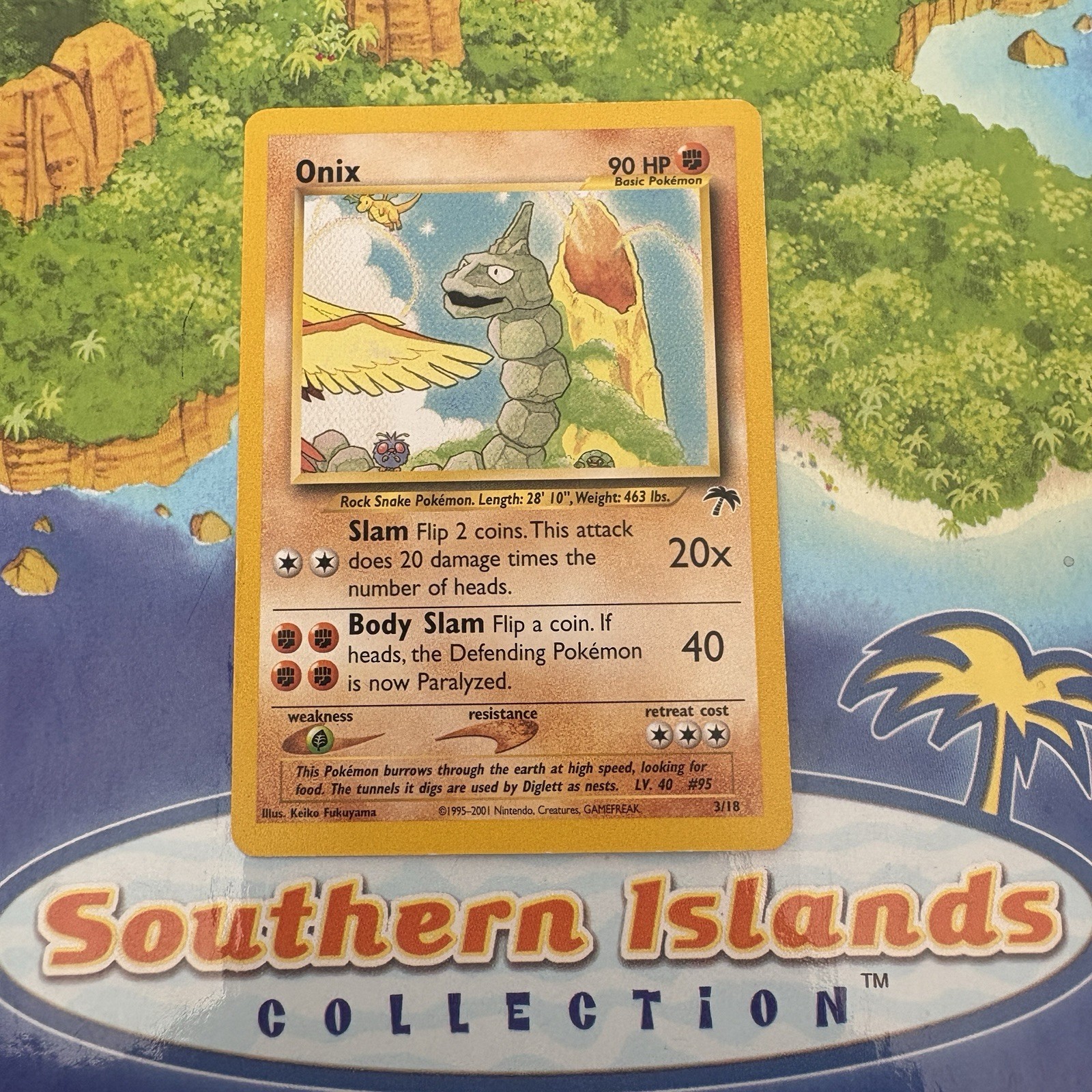 Pokémon Vintage Southern Islands Onix 3/18 Rare WotC Promo English