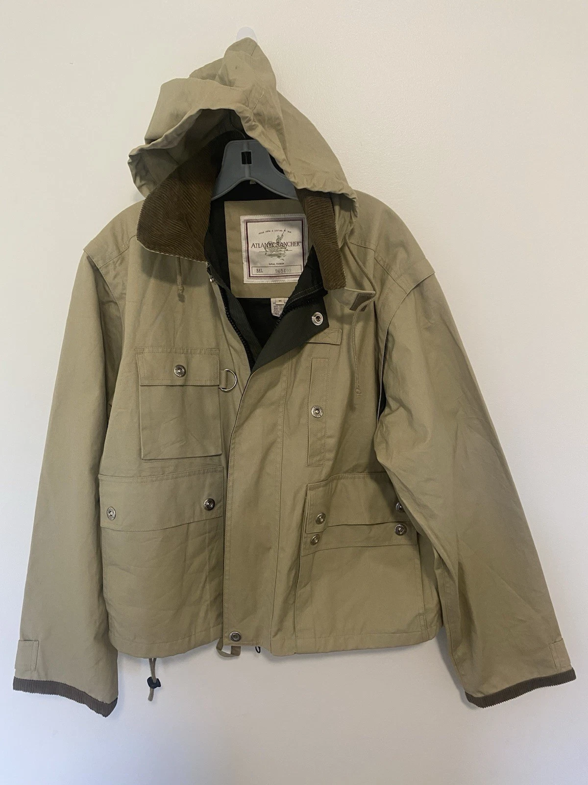 Atlantic Rancher Field Coat Jacket Mens Medium DryHandle Waxed Cotton Vest - product detail image 1