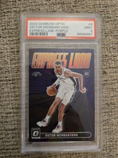 Victor Wembanyama 2023 Donruss Optic Express Lane Purple Spurs 🔥 Graded 9