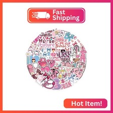 50 Pcs Nurse Stickers, Vinyl Nursing Stickers Decals for Laptops and Water Bottl