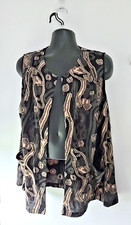 Comfy Black & Tan Vest JC103 Large NWT Made in USA
