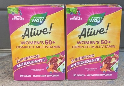 2 Nature's Way Alive Women's 50+ Complete Multivitamin 2 X 50 Exp. 4/27