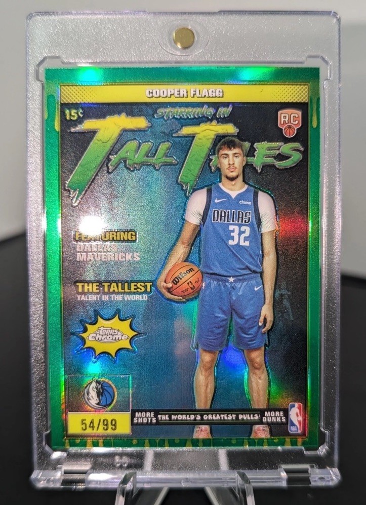 Cooper Flagg 2025 Topps Chrome Tall Tales Green Refractor/99