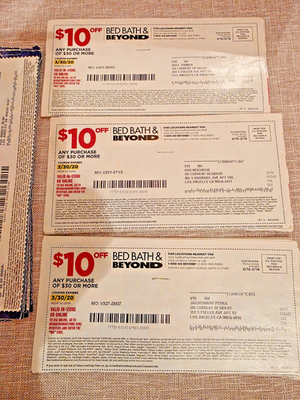 #ad #ad Lot of 89 Bed Bath Beyond Coupons 75 of $10 off $30 amp; 14 of $5 off $15 $11.00