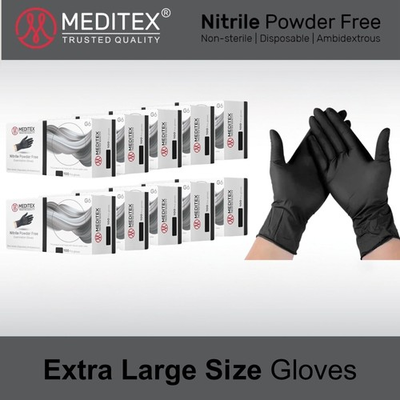 #ad #ad MEDITEX® Black Exam Nitrile Gloves Powder Free Disposable Gloves 4mil 1000 PCS $59.99