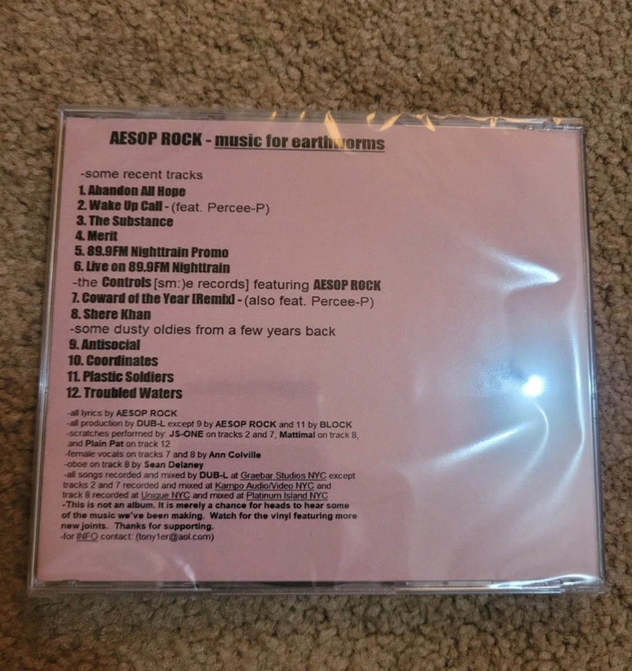 Aesop Rock - Music For Earthworms CD - Image 2 of 2