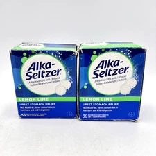 ALKA-SELTZER LEMON LIME for Heartburn, Stomach Upset 36 Drop Ins (2 Pack)