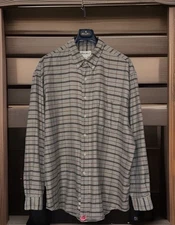 Eddie Bauer Shirt Men XXL Plaid Flannel Cabin Lumberjack Work Woods Long Sleeve