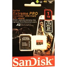 NWT SanDisk Extreme PRO 1TB MicroSDXC UHS-I Memory Card SD Adapter