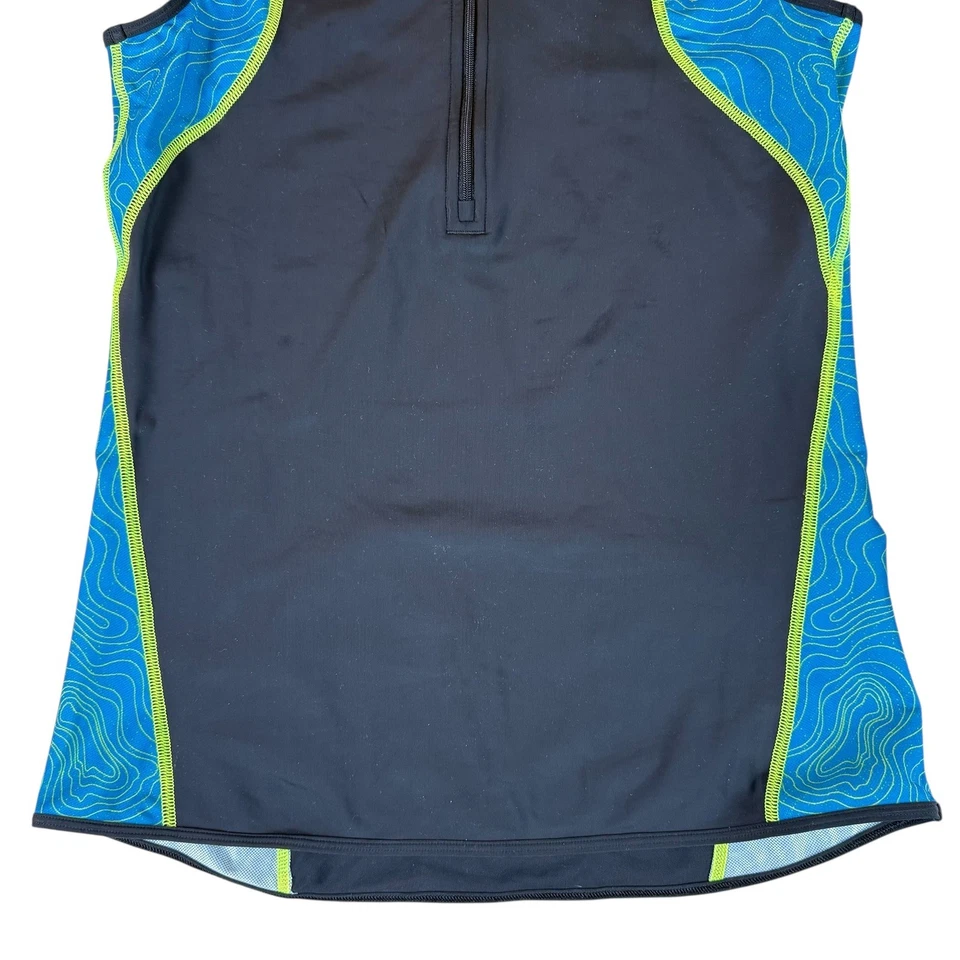 Camiseta deportiva de ciclismo Under Armour grande con cremallera de cuarto maratón triatlón bolsillos traseros Foto 4 de 4