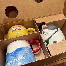 Starbucks Japan 2025 Mug Set Mt. Fuji Daruma Komainu Limited