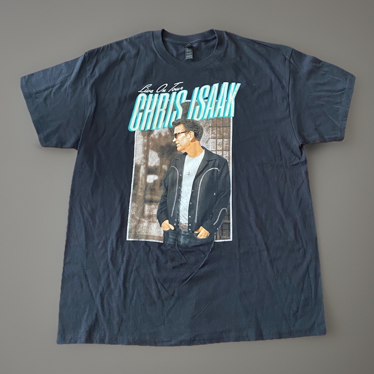 Chris Isaak 2025 Live On Tour Concert T-Shirt Mens XL Black Gildan OFFICIAL