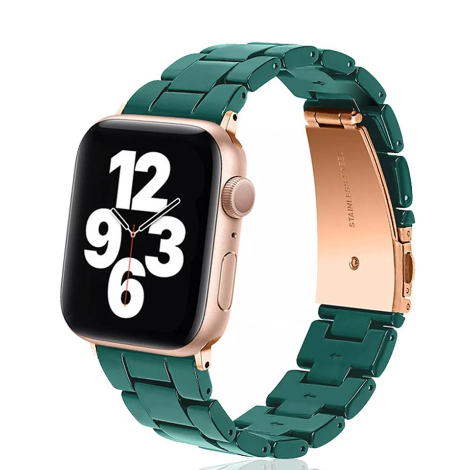 Resin Stainless Steel Band for Apple Watch Series9 8 7 6 5 4 3 SE41 44 40 45mm - Image 2 of 4