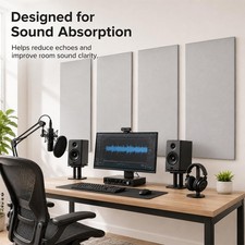 4 Acoustic Sound Absorbing Panels 47"X24"x 0.9"