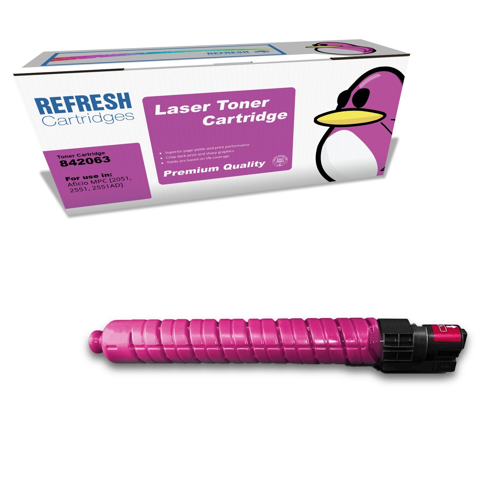 Refresh Cartridges Magenta 842063 Toner Compatible With Ricoh Printers