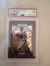 Eli Manning 2024 Prizm Draft Picks #90 Purple Prizm 75/75 PSA 9