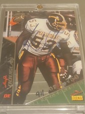hugh douglas signed card autographed rookie 1st year nfl eagles jets auto rc. rookie card picture