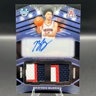 2025-26 Bowman Best U Brayden Burries Player Worn Mem & Auto /10 Wildcats/Bucks