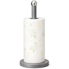 Kitchen Towel Roll Pole Holder Kitchen Paper Stand Grey Coated Stainless Steel