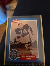 1988 Swell Football Greats Hall of Fame - Mike McCormack #79 Auto 