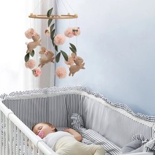 Bunny Baby Mobile Girl Nursery Crib Shower Gift Decor