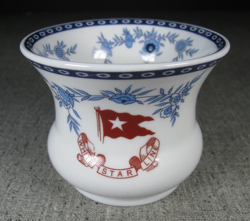 White Star Line RMS Titanic 2nd Class Authentic Artifact Replica Vase Small EUC